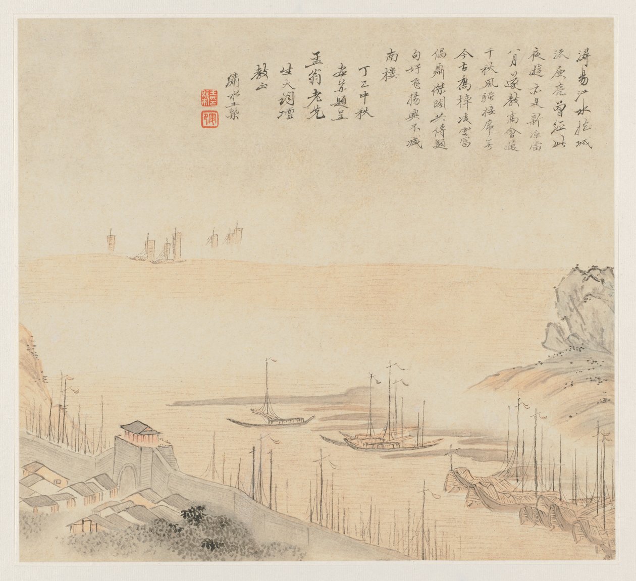 Album der Landschaften: Blatt 8 von Wang Gai