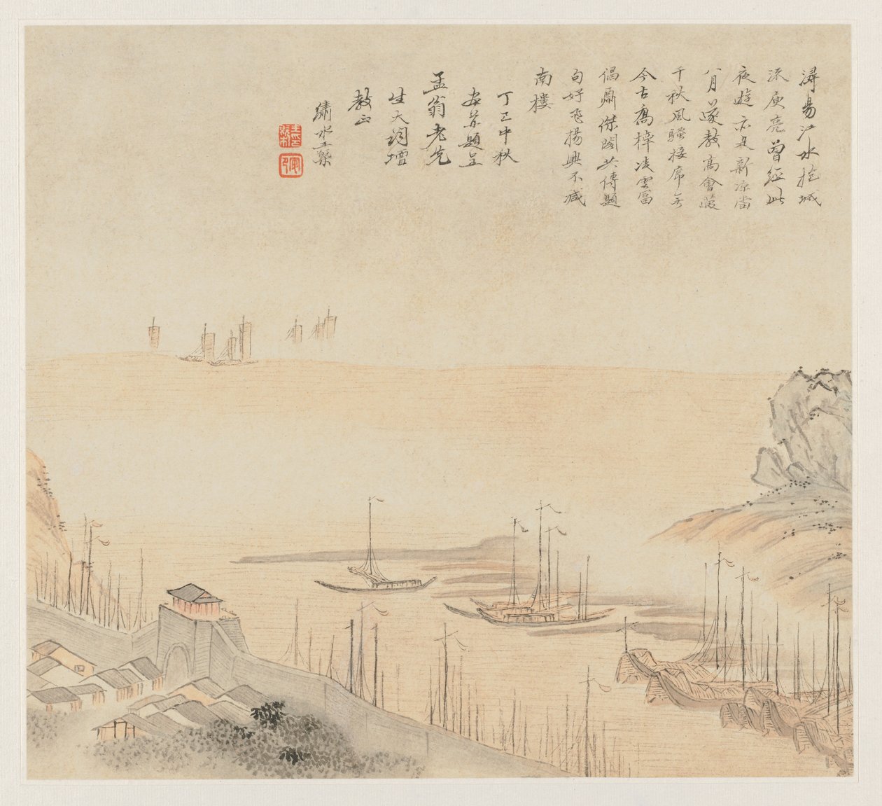 Album der Landschaften: Blatt 8, 1677 von Wang Gai