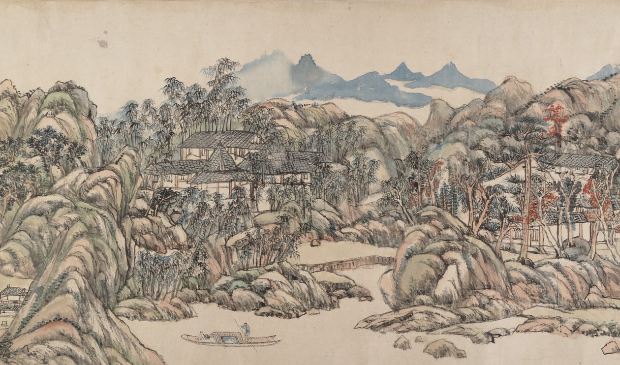 Wangchuan Villa, datiert 1711 von Wang Yuanqi