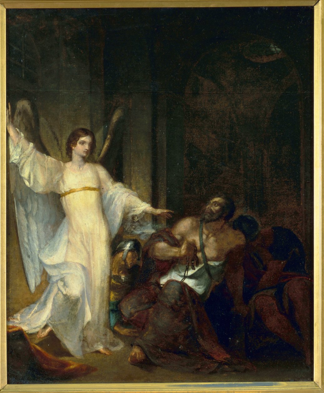 Engel befreit St. Peter aus dem Gefängnis, ca. 1814 von Washington Allston