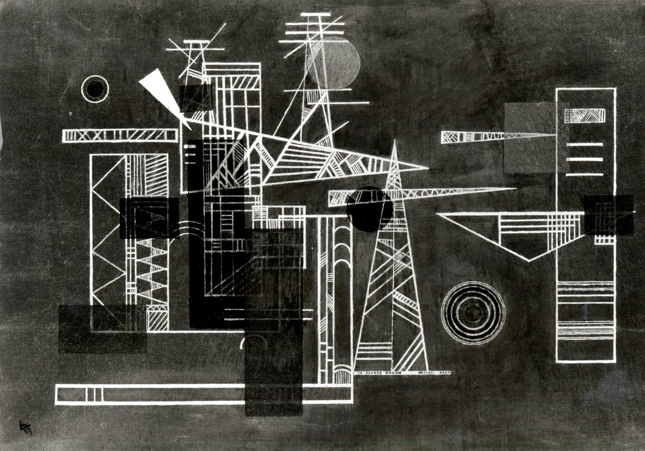 Konstruktion mit Punkten, 1927 von Wassily Kandinsky