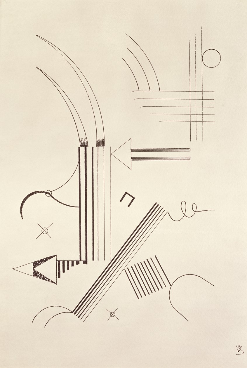 Zeichnung, 1933 von Wassily Kandinsky