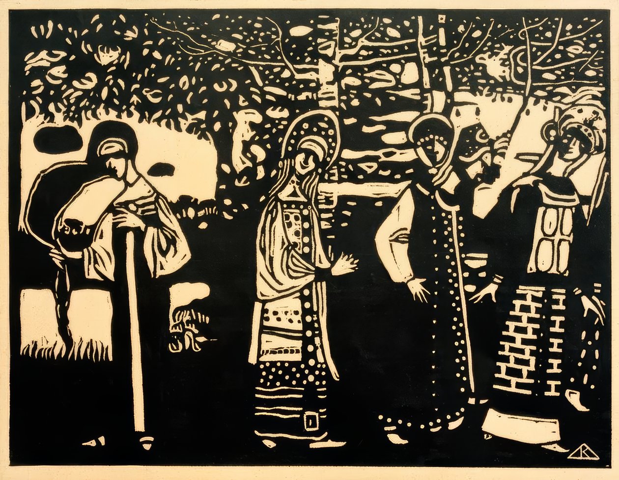 Frauen im Wald von Wassily Kandinsky