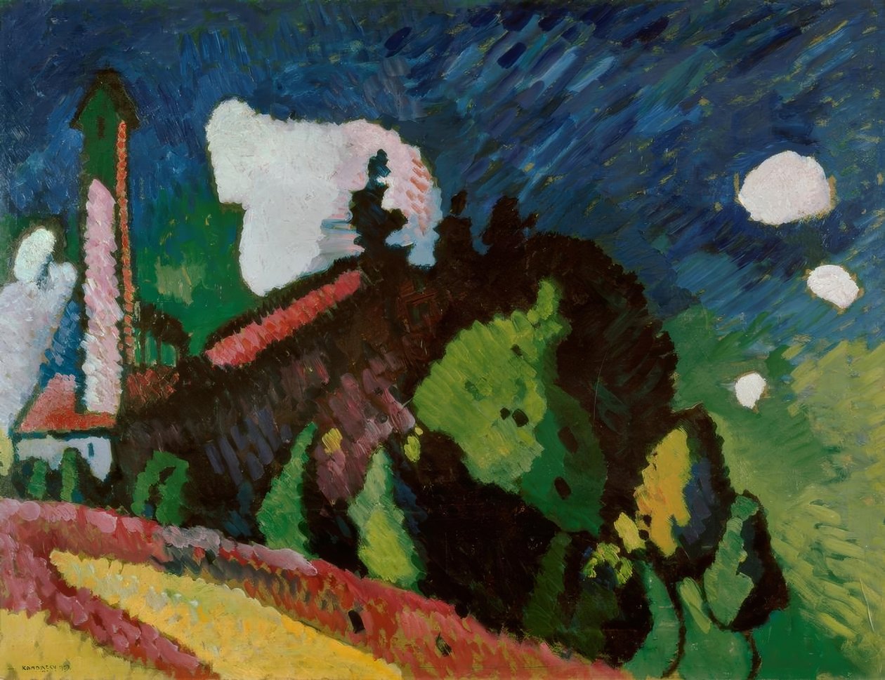 Landschaft mit Turm von Wassily Kandinsky