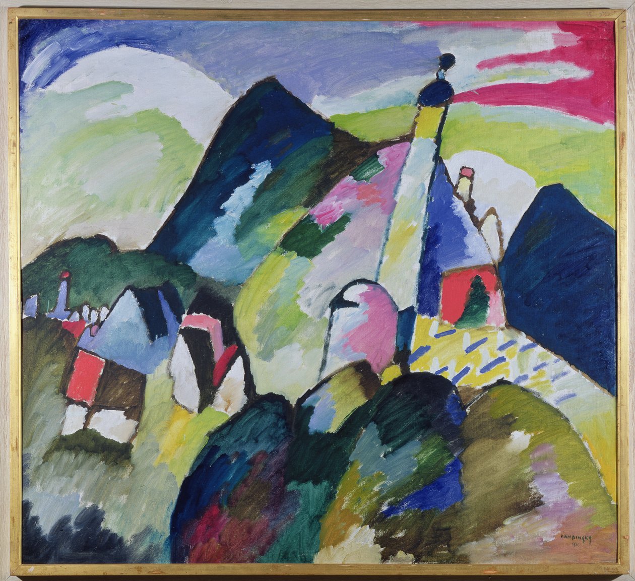 Murnau mit Kirche II, 1910 von Wassily Kandinsky
