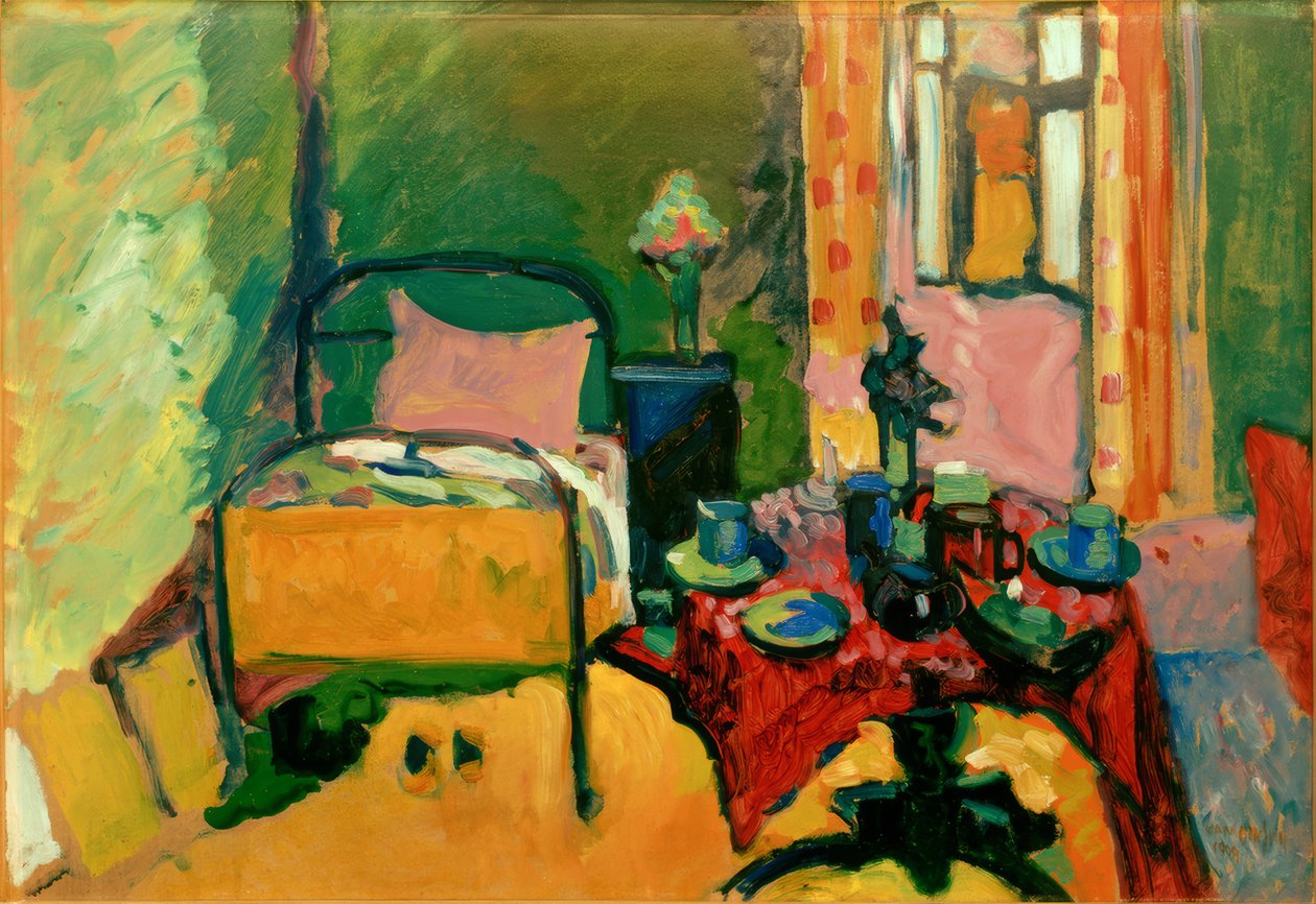 Schlafzimmer in der Ainmillerstraße von Wassily Kandinsky