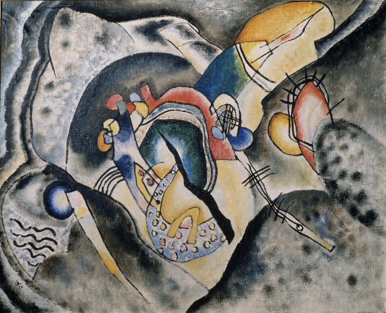 Ein schwarzer Strich von Wassily Kandinsky