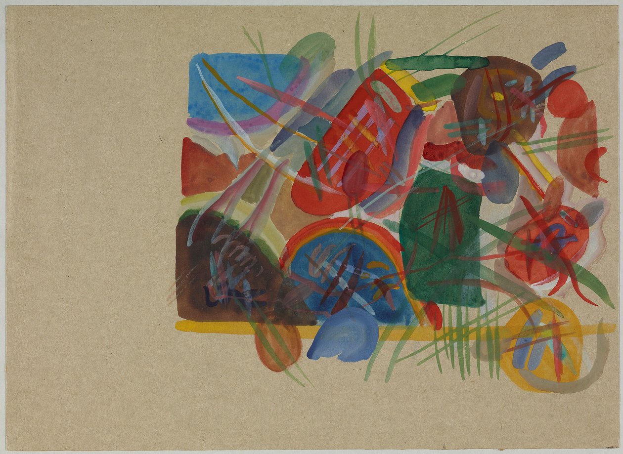 Mit Wald und Regenbogen von Wassily Kandinsky