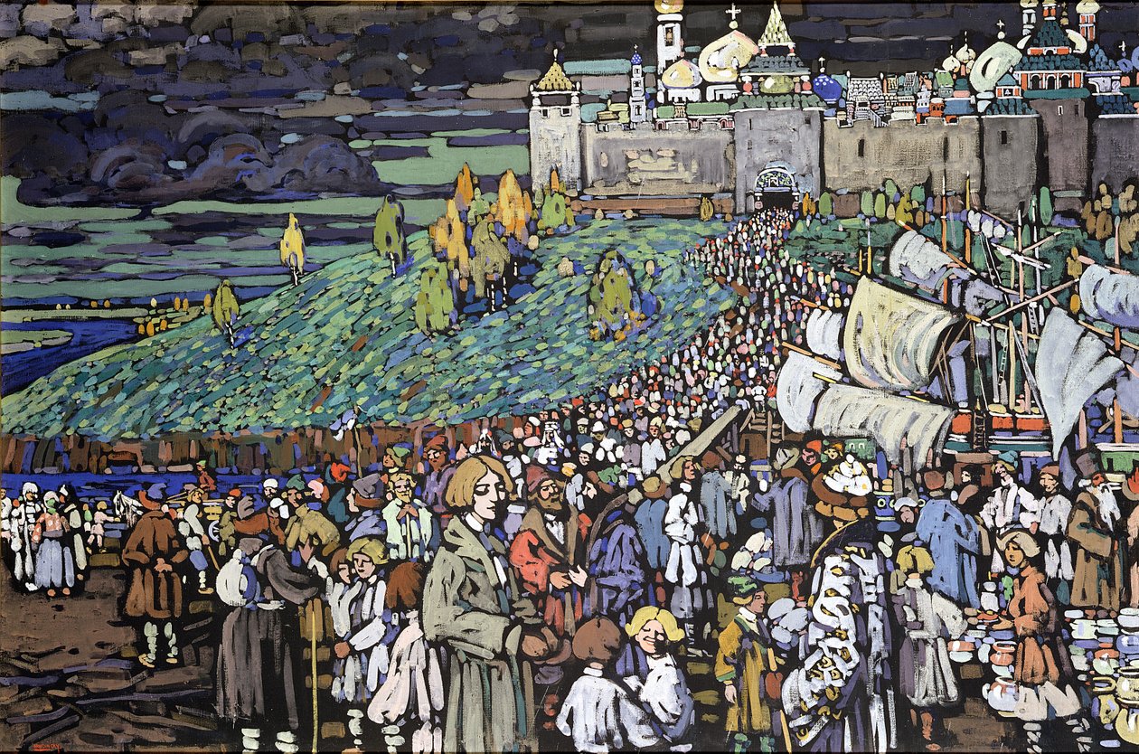 Ankunft der Kaufleute von Wassily Kandinsky