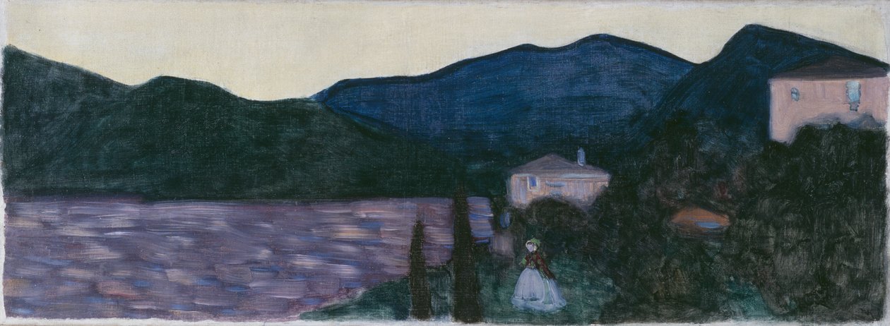 Bergige Landschaft mit See von Wassily Kandinsky
