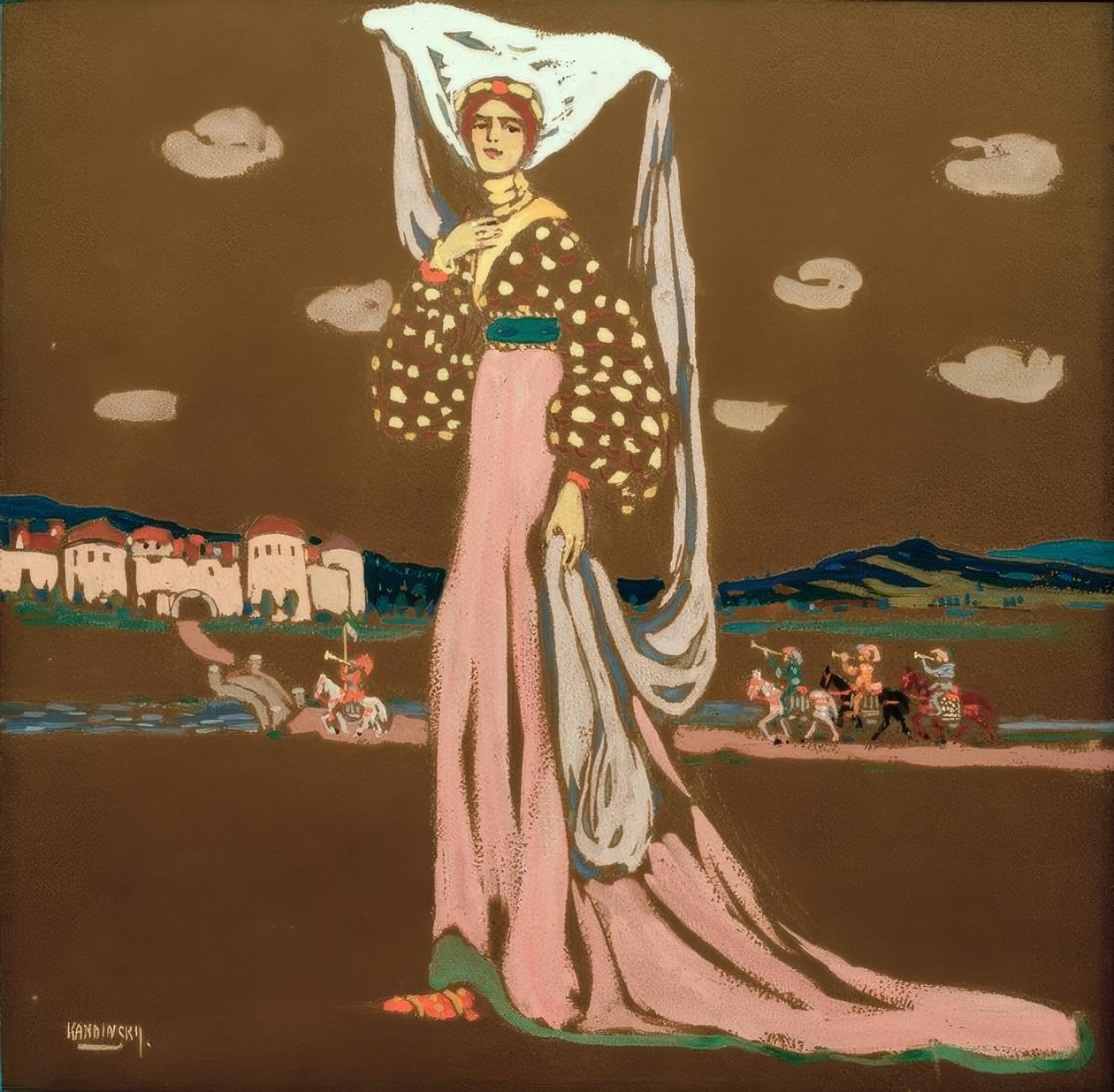Die Nacht (Spazierende Dame) von Wassily Kandinsky