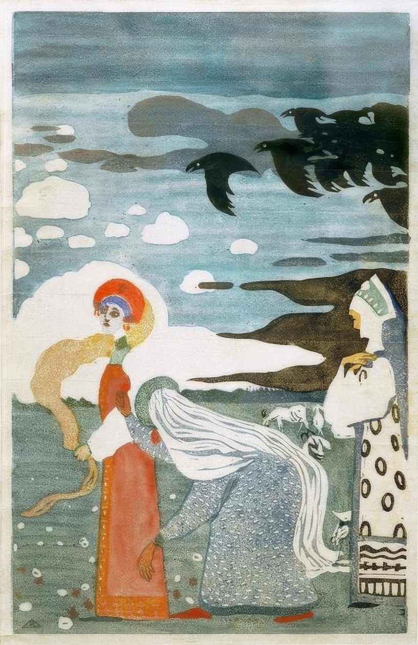 Die Raben von Wassily Kandinsky