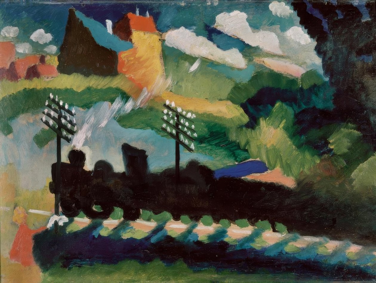 Eisenbahn bei Murnau von Wassily Kandinsky