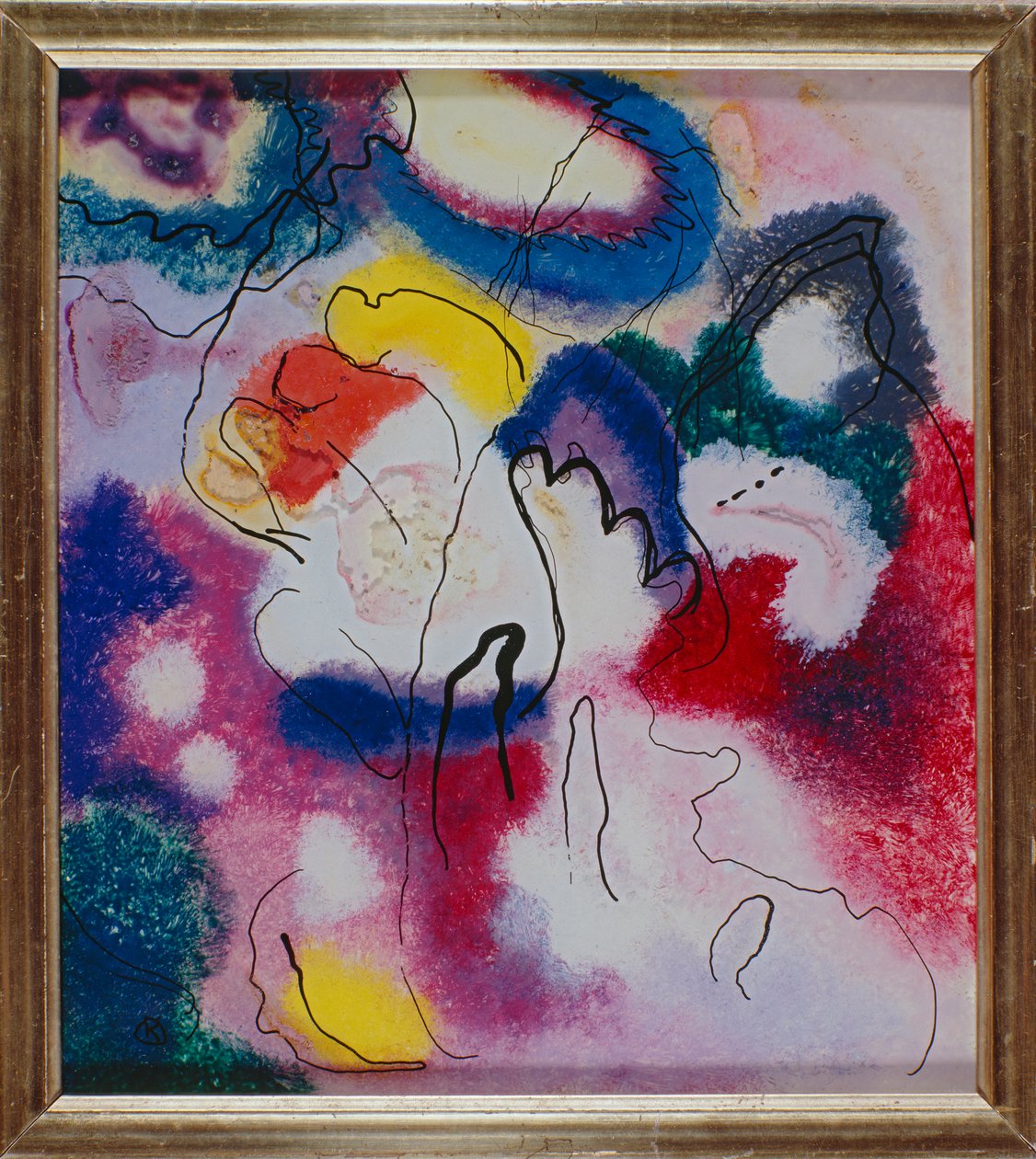 Glasbild mit rotem Fleck von Wassily Kandinsky
