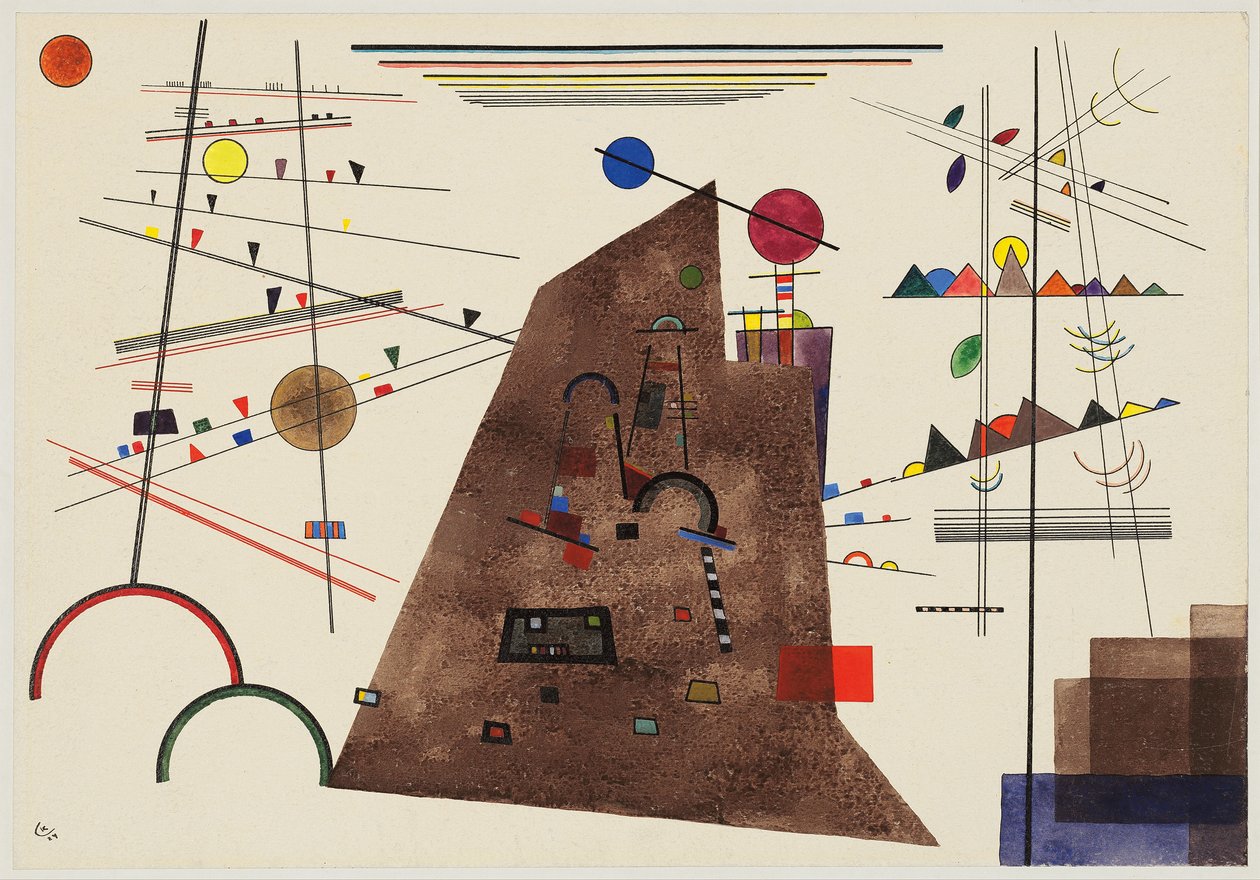 Schweres zwischen Leichtem von Wassily Kandinsky