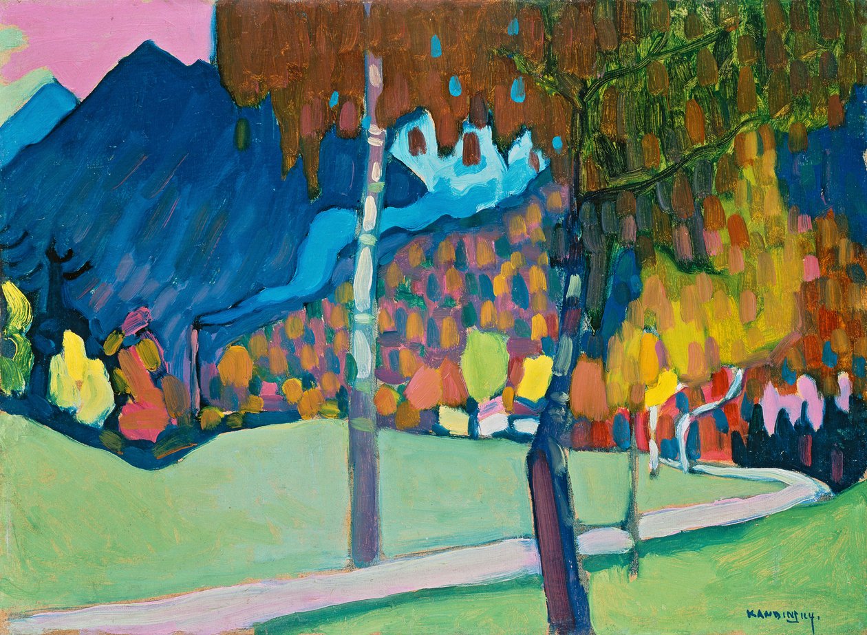 Herbststudie, vermutlich aus Oberau von Wassily Kandinsky