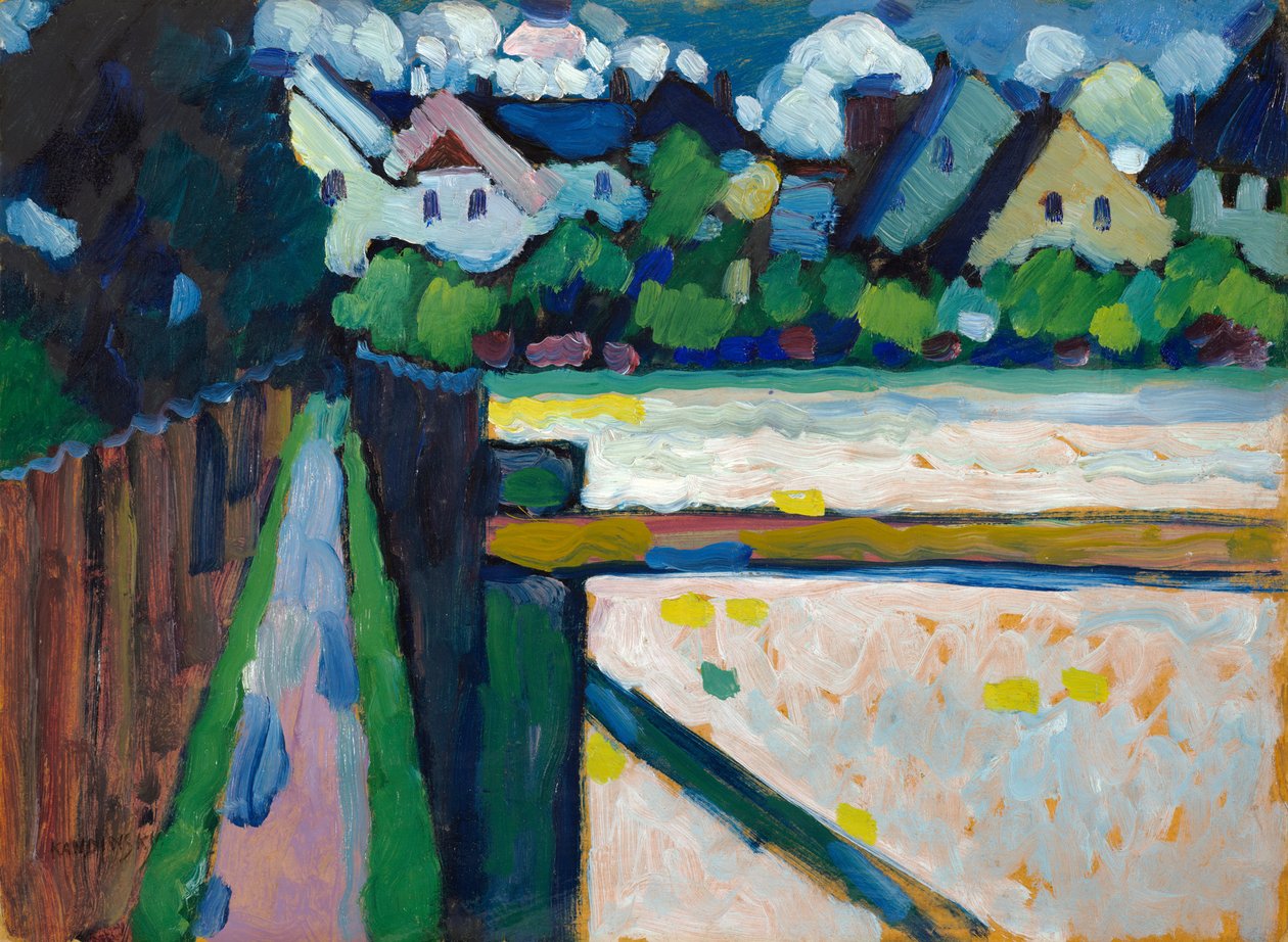 Murnau – Fußweg und Häuser von Wassily Kandinsky
