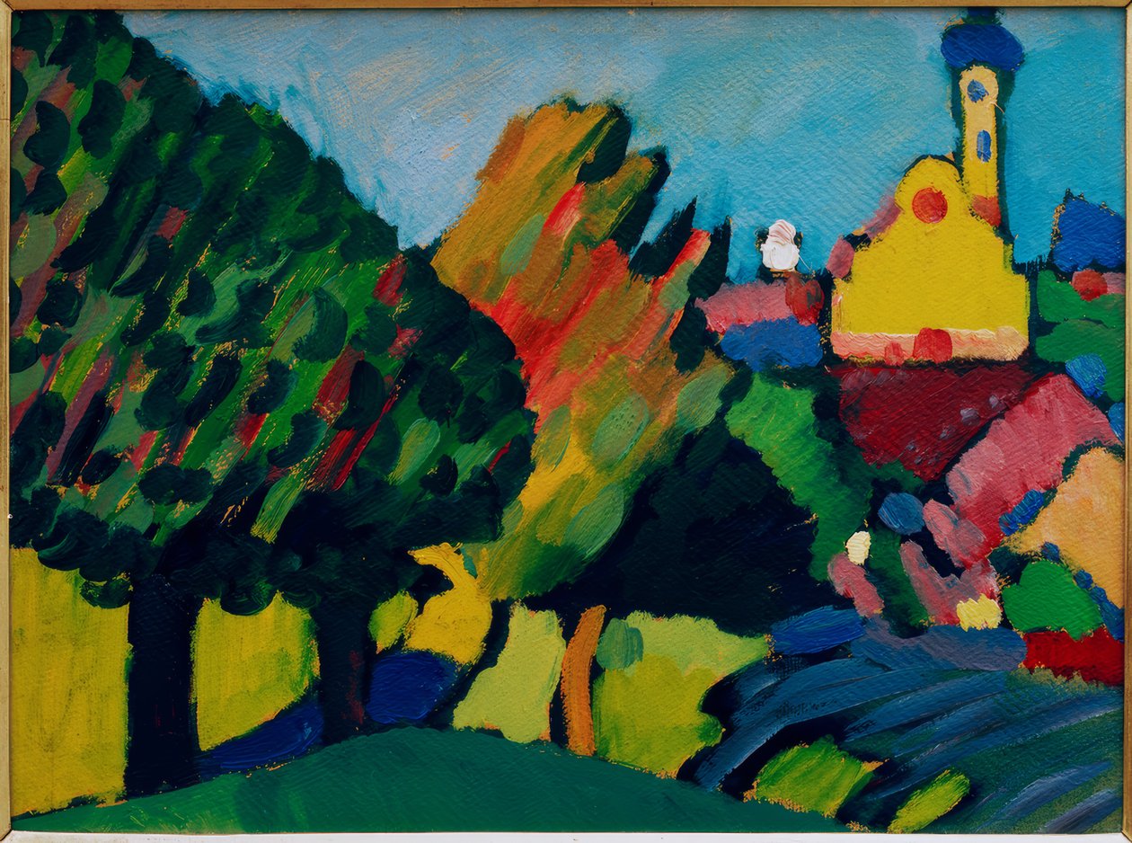 Murnau – Herbstliche Landschaft mit Kirche von Wassily Kandinsky