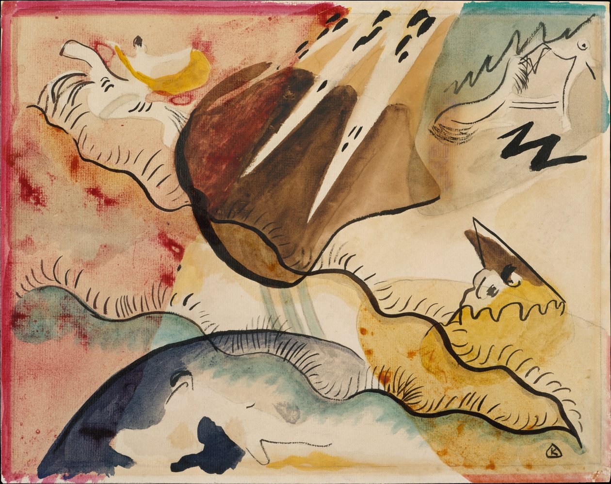 Regenlandschaft, 1911 von Wassily Kandinsky