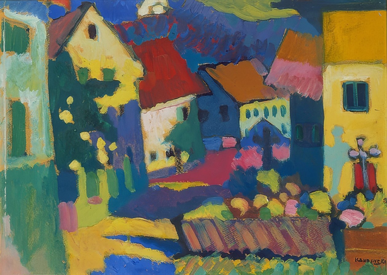 Straße in Murnau von Wassily Kandinsky