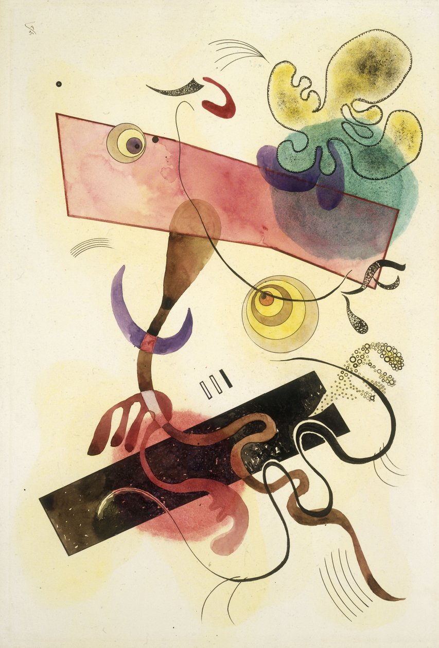 Flecken: Grün und Rosa von Wassily Kandinsky