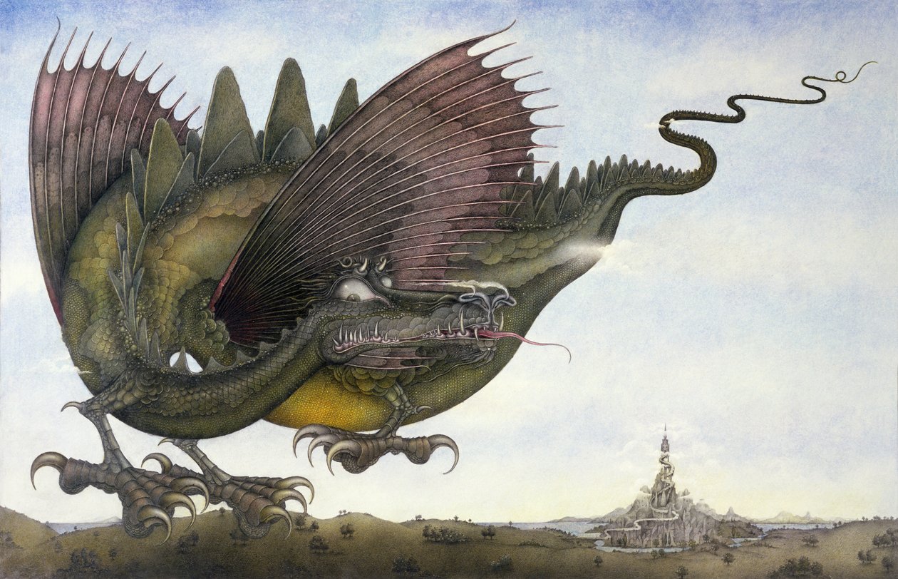 Drache im Flug von Wayne Anderson