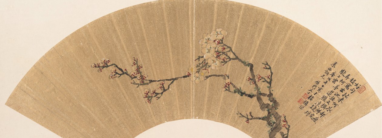 Pflaumenblüten, datiert 1670 von Wen Zhi