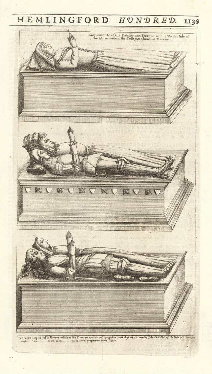 Frevill und Ferrers (Denkmal) von Wenceslaus Hollar