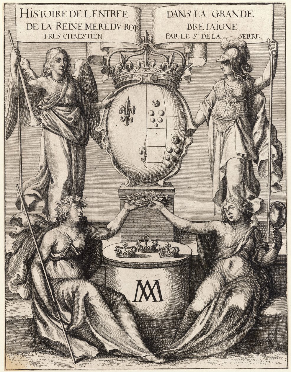 La Serre. Eintritt der Königinmutter in Großbritannien. Zustand 2 von Wenceslaus Hollar