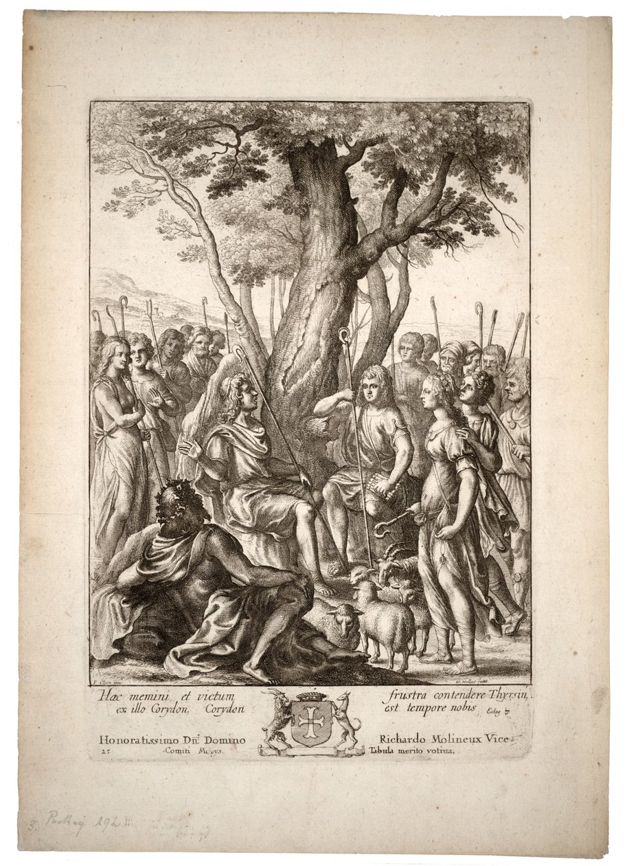 Meliboeus. Zustand 3 von Wenceslaus Hollar