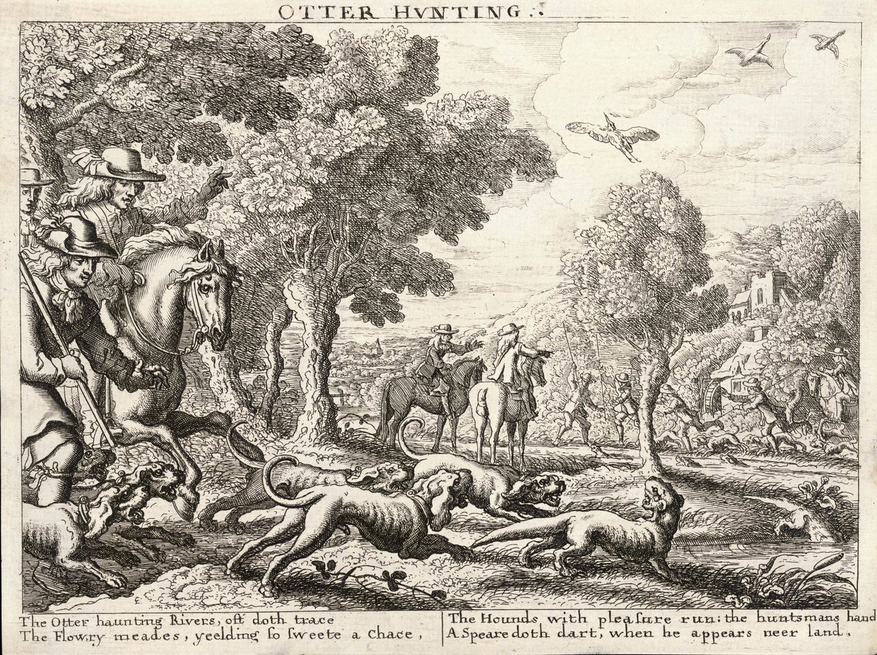 Otterjagd von Wenceslaus Hollar