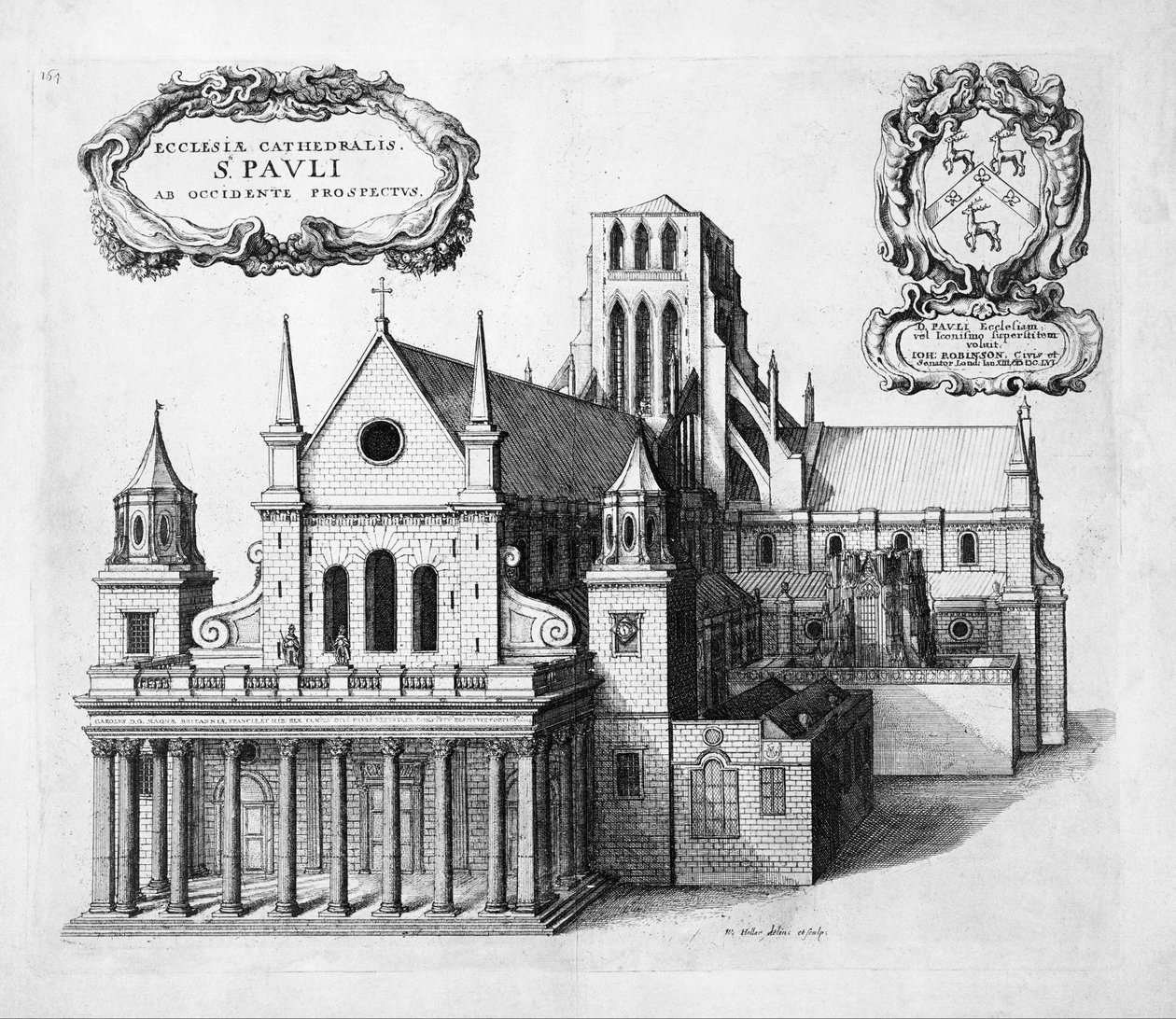 St. Pauls von Westen von Wenceslaus Hollar