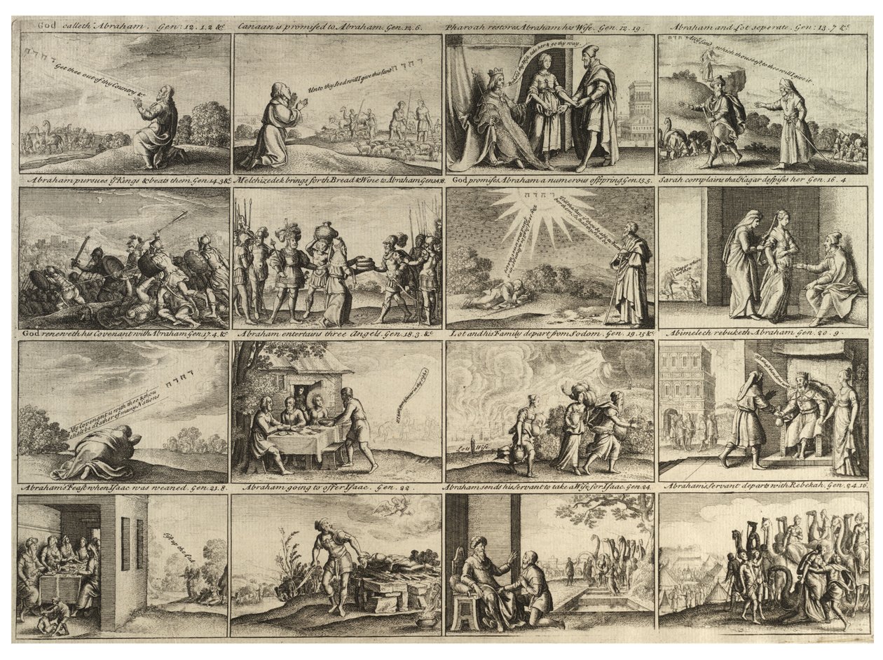 Die Abraham-Geschichte (in voller Blattform). Zustand 3 von Wenceslaus Hollar