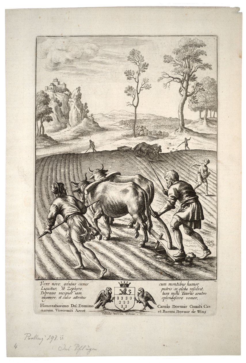 Der Pflüger. Zustand 2 von Wenceslaus Hollar