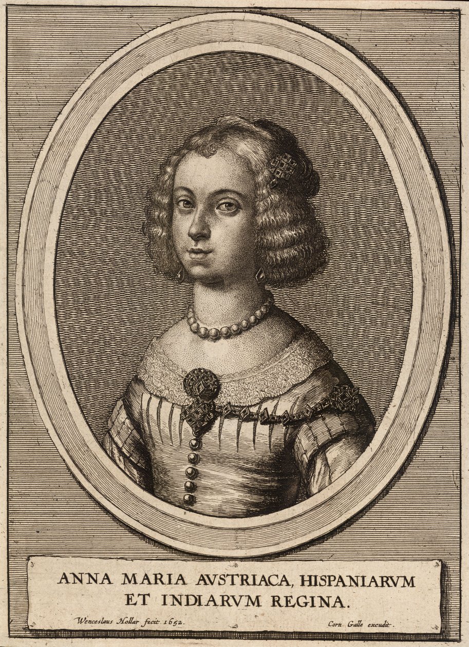 Anna Maria, Königin von Spanien von Wenceslaus Hollar