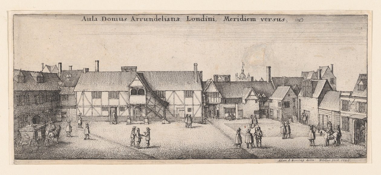 Arundel House von Süden von Wenceslaus Hollar