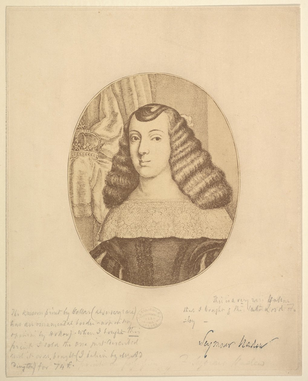 Catherine, Prinzessin von Portugal, 1661 von Wenceslaus Hollar