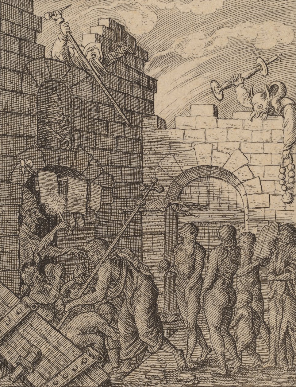 Abstieg in die Hölle von Wenceslaus Hollar