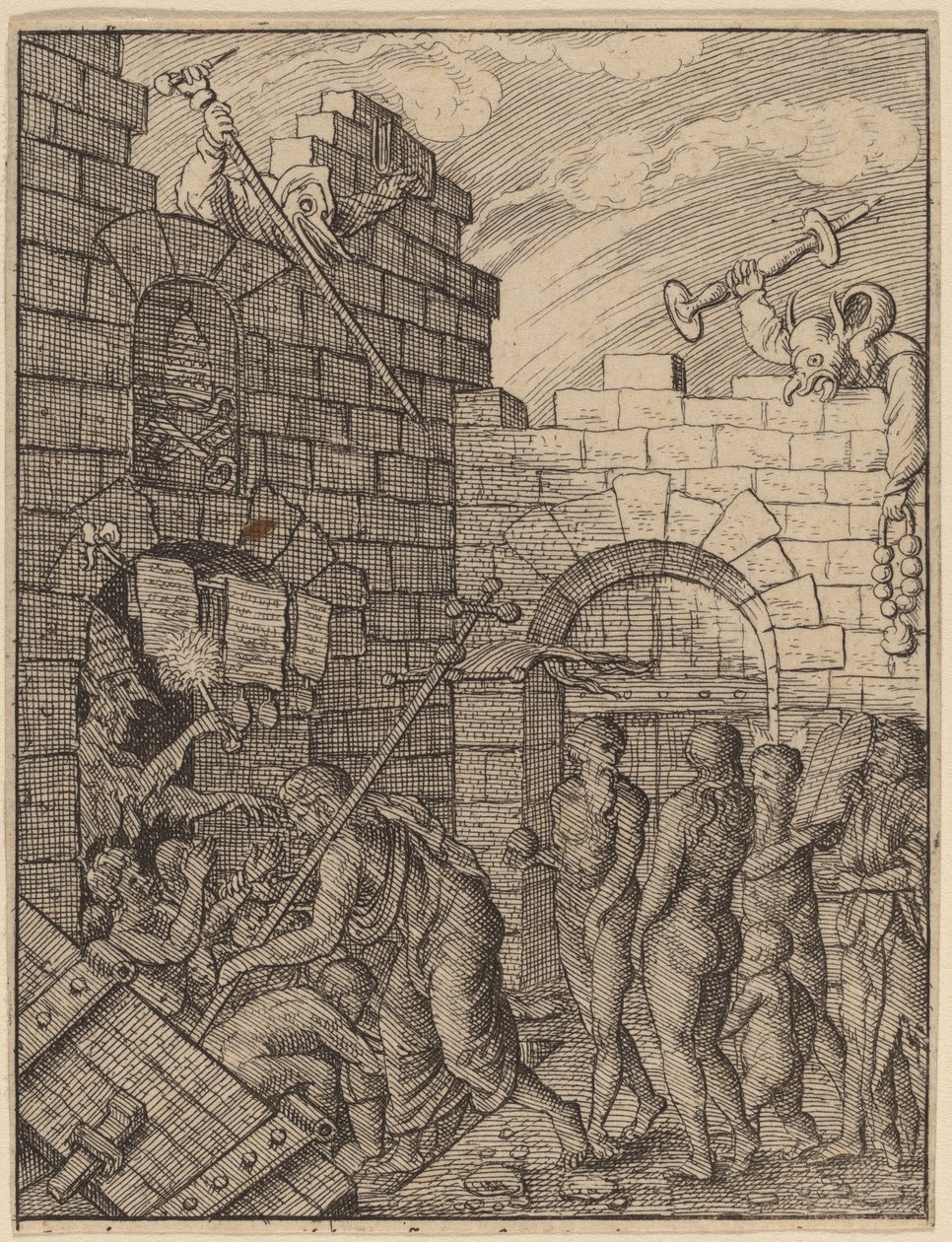 Abstieg in die Hölle von Wenceslaus Hollar