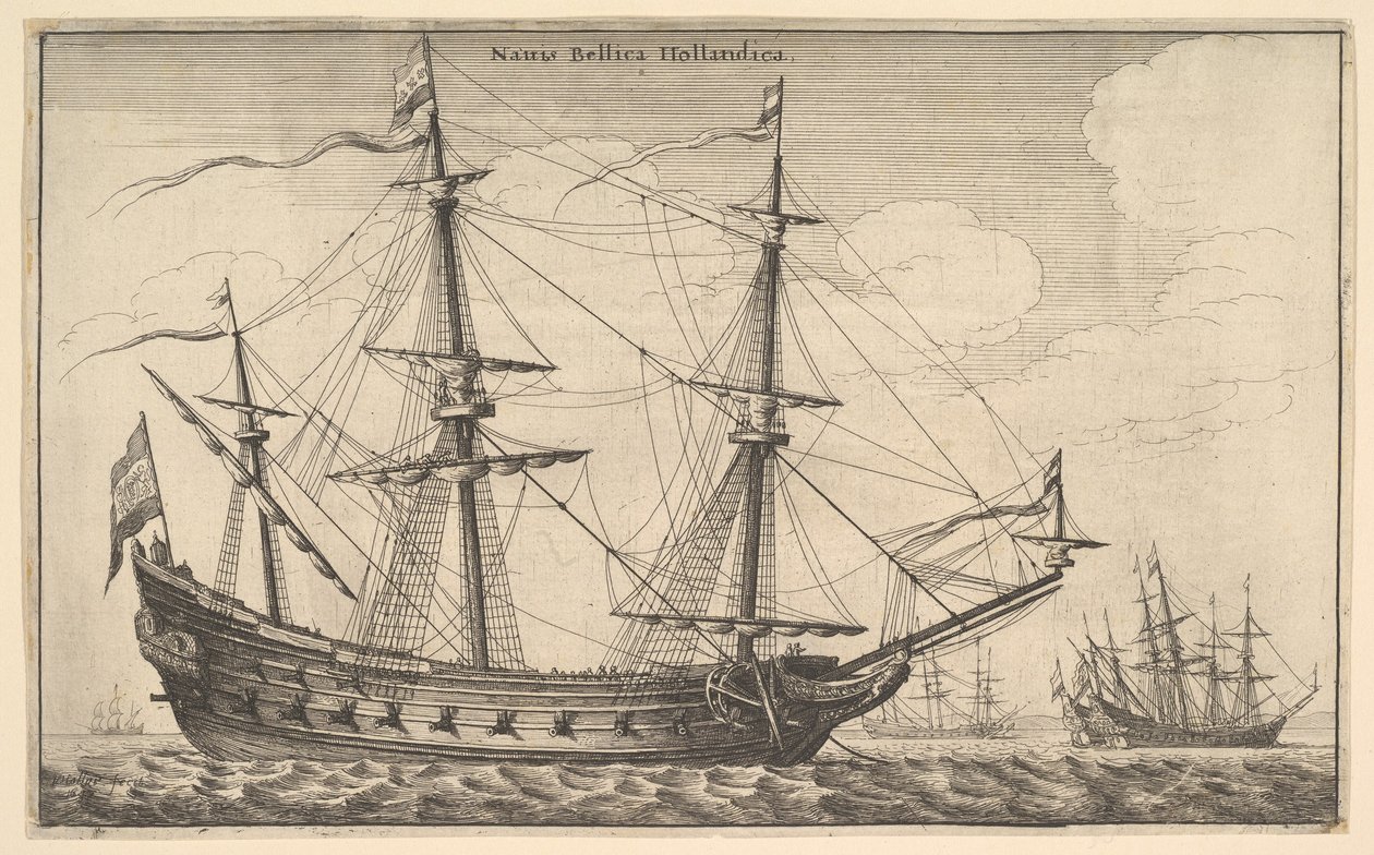 Niederländisches Kriegsschiff von Wenceslaus Hollar