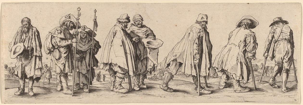 Acht Bettler von Wenceslaus Hollar