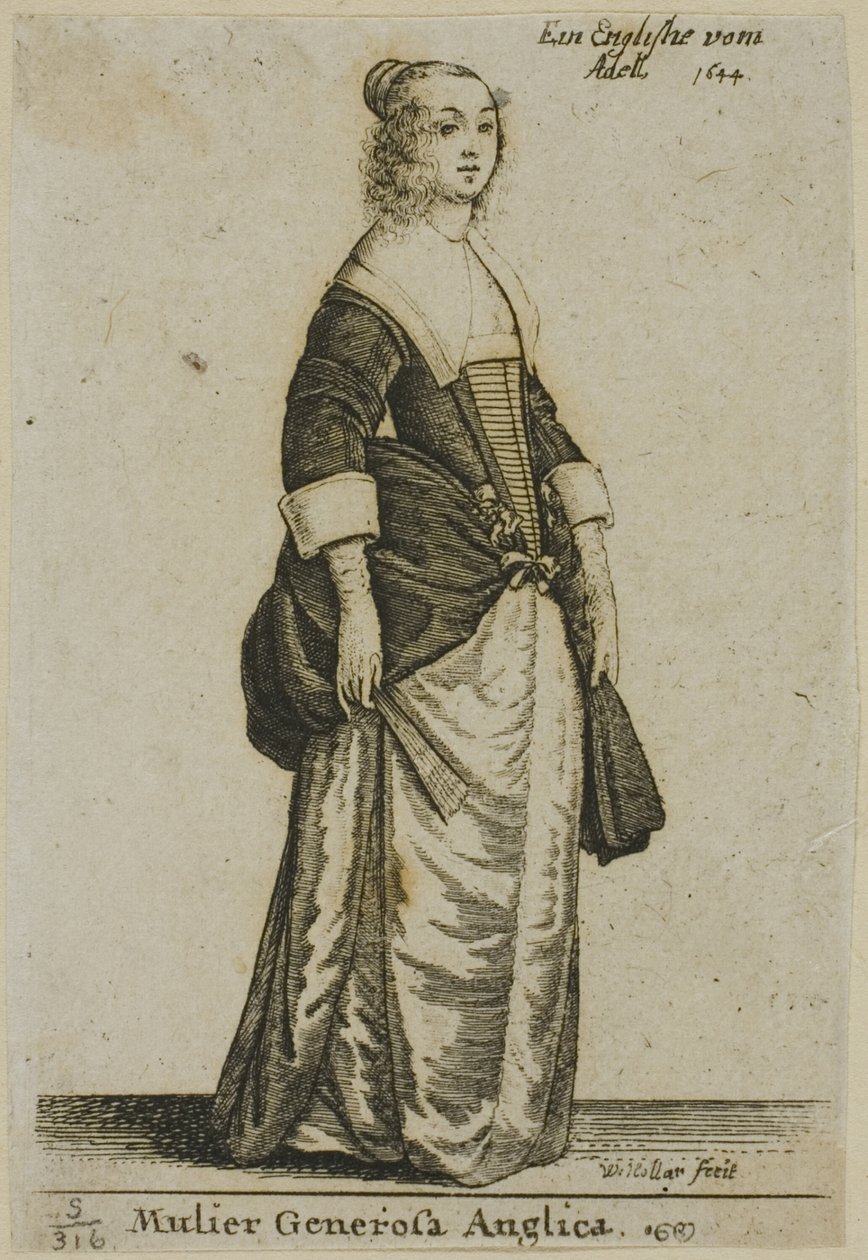 Englische Dame von Wenceslaus Hollar