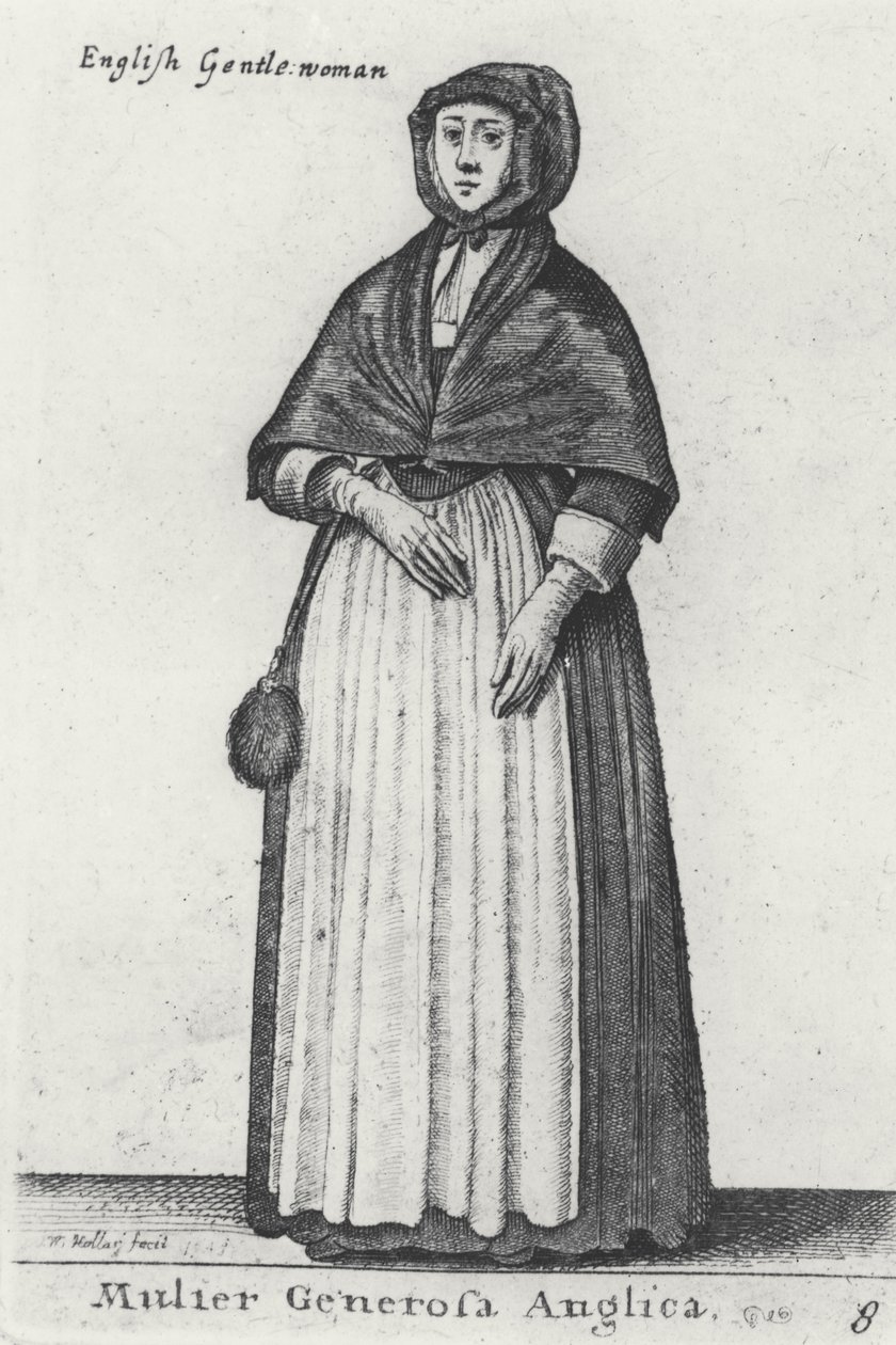 Englische Dame, 1643 von Wenceslaus Hollar