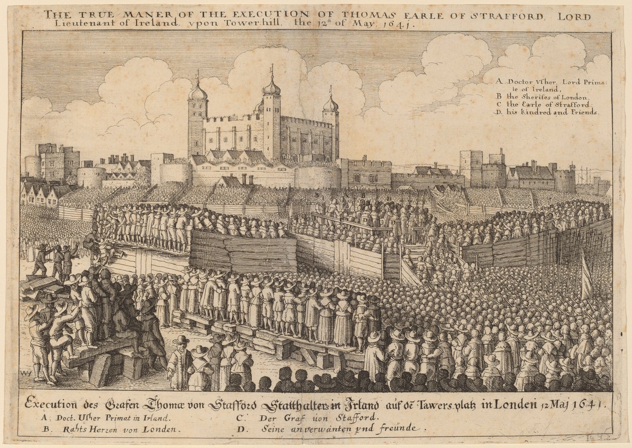 Hinrichtung von Thomas Wentworth von Wenceslaus Hollar