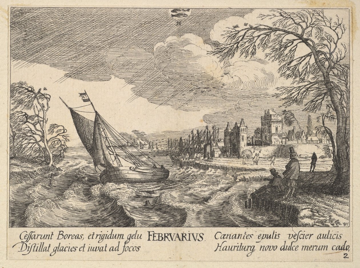 Februar von Wenceslaus Hollar