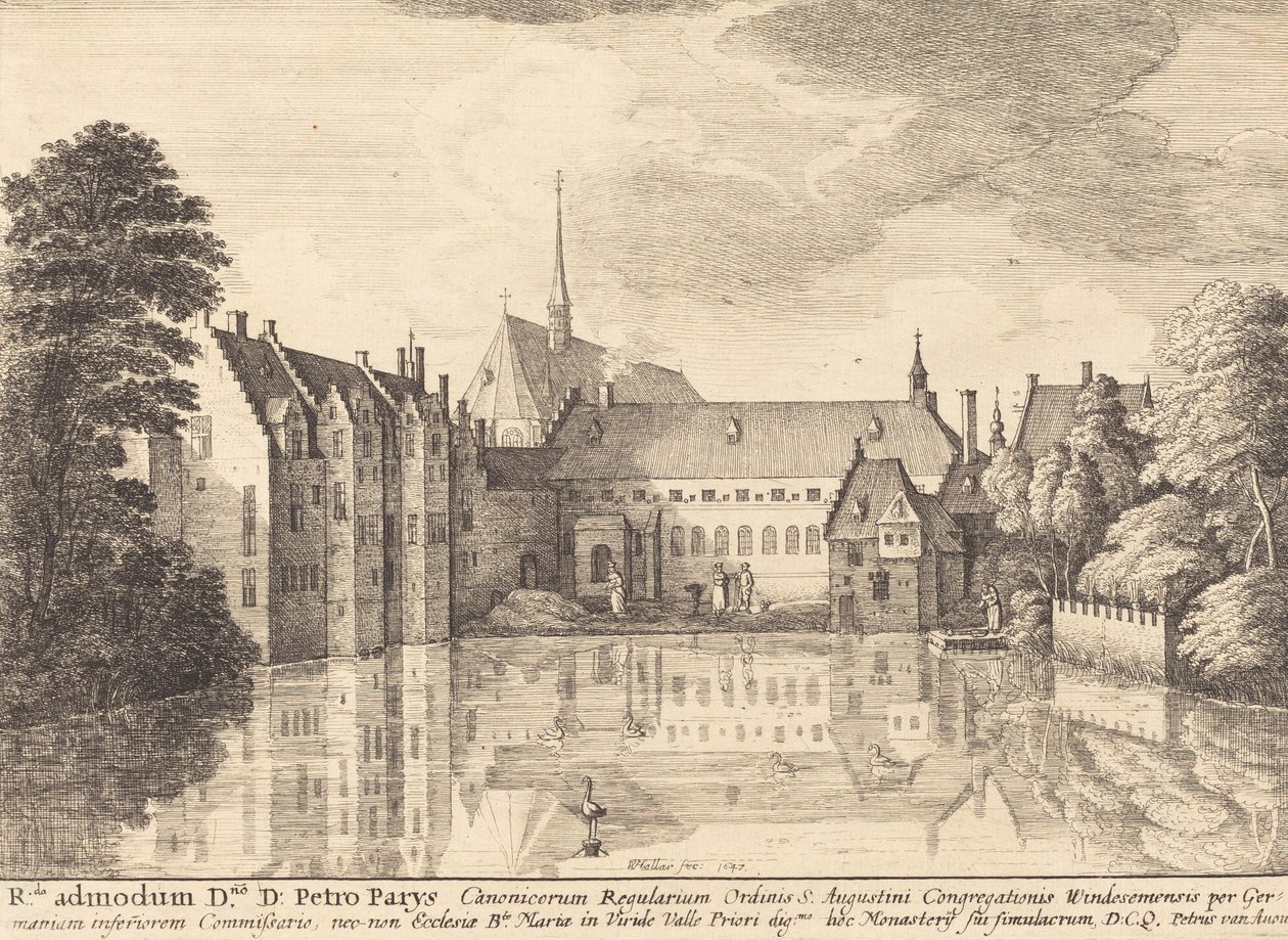 Abtei Groenendael, 1647 von Wenceslaus Hollar