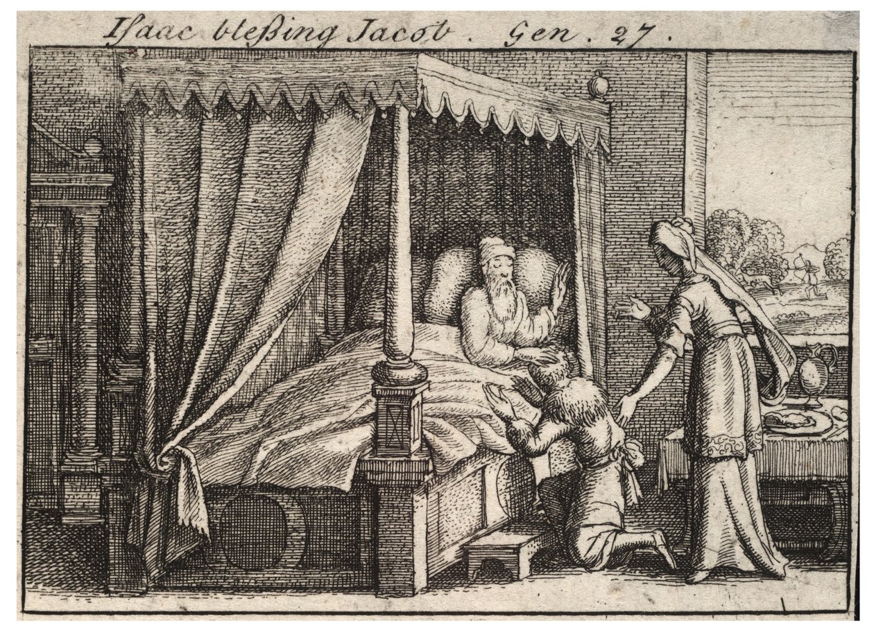Isaak segnet Jakob (Zustand 2) von Wenceslaus Hollar