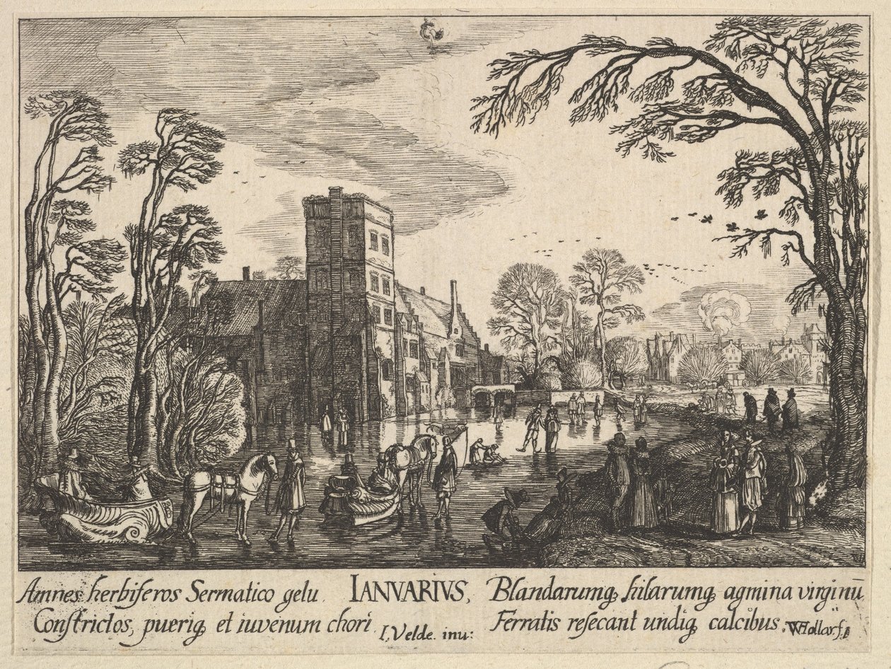 Januar, 1628-29 von Wenceslaus Hollar