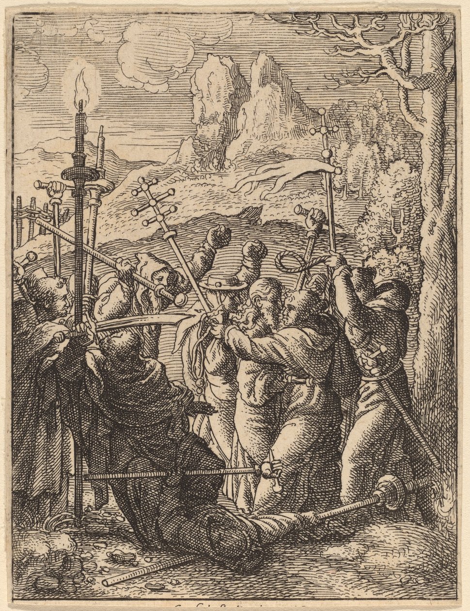 Jesus gefangen genommen von Wenceslaus Hollar