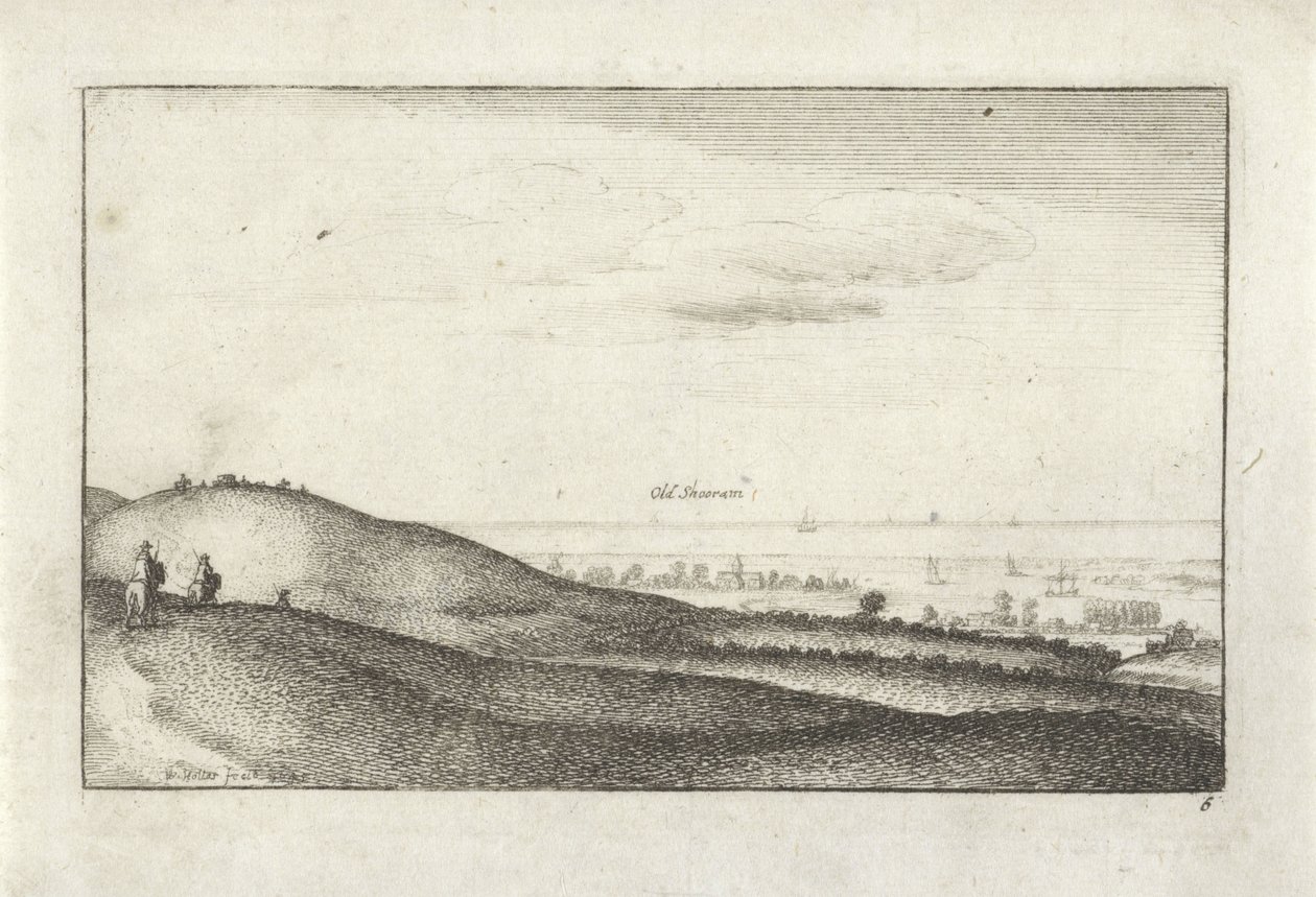 Landschaft mit Blick auf Shoreham von Wenceslaus Hollar